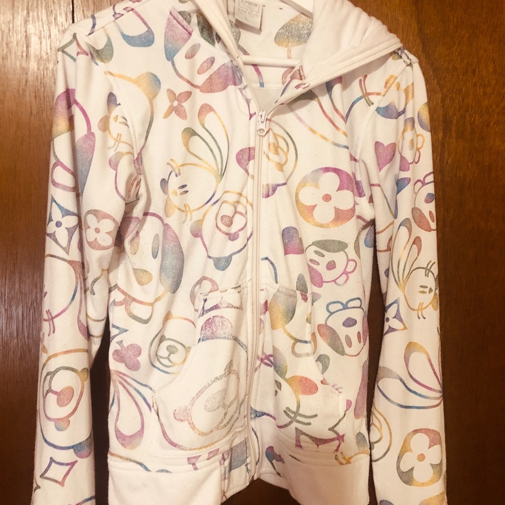 RAW Blue Lady animal print hoodie pastel colors